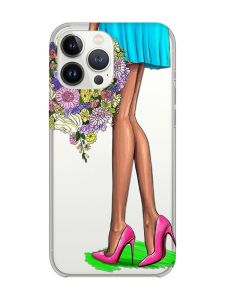 Прозорий чохол із захистом камери на iPhone 14 Pro :: Квітковий настрій (принт 226)