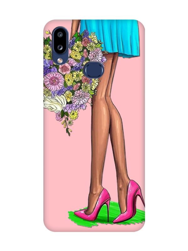 Матовий рожевий чохол на Samsung Galaxy A10ѕ A107 :: Квітковий настрій (принт 226)