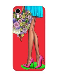 Матовий червоний чохол на Apple iPhone XR :: Квітковий настрій (принт 226)