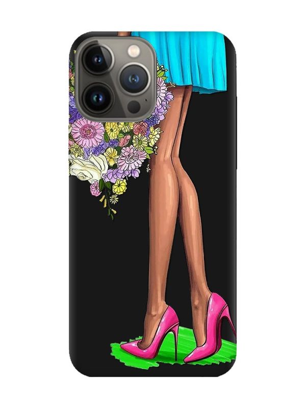 Матовий чорний чохол на Apple iPhone 13 Pro :: Квітковий настрій (принт 226)