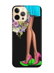 Матовий чорний чохол на Apple iPhone 12 Pro Max :: Квітковий настрій (принт 226)