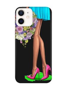 Матовий чорний чохол на Apple iPhone 12 / 12 Pro (6.1) :: Квітковий настрій (принт 226)