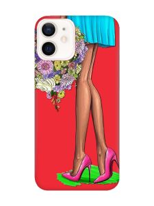 Матовий червоний чохол на Apple iPhone 12 / 12 Pro (6.1) :: Квітковий настрій (принт 226)