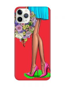 Матовий червоний чохол на iPhone 11 Pro Max (6.5) :: Квітковий настрій (принт 226)