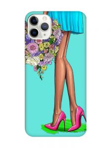 Матовий бірюзовий чохол на iPhone 11 Pro Max (6.5) :: Квітковий настрій (принт 226)