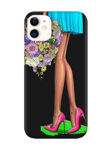 Матовий чорний чохол на Apple iPhone 11 (6.1) :: Квітковий настрій (принт 226)