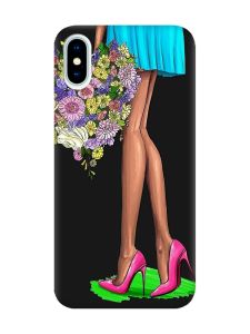 Матовий чорний чохол на iPhone X / Xs :: Квітковий настрій (принт 226)