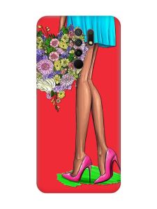 Матовий червоний чохол на Xiaomi Redmi 9 :: Квітковий настрій (принт 226)