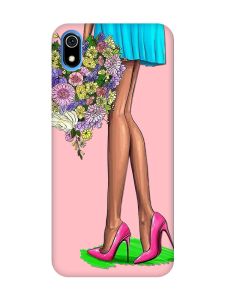 Матовий рожевий чохол на Xiaomi Redmi 7A :: Квітковий настрій (принт 226)