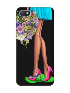 Матовий чорний чохол на Xiaomi Redmi 6A :: Квітковий настрій (принт 226)