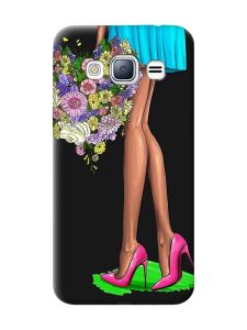 Матовий чорний чохол на Samsung Galaxy J3 / J310 :: Квітковий настрій (принт 226)