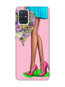 Матовий рожевий чохол на Samsung Galaxy A71 / A715 :: Квітковий настрій (принт 226)