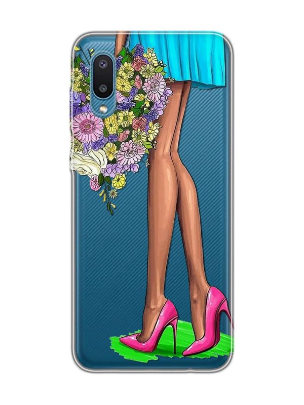 Прозорий чохол на Samsung Galaxy A02/A022 (2021) :: Квітковий настрій (принт 226)