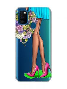 Прозорий чохол на Samsung Galaxy M30s/М21  :: Квітковий настрій (принт 226)