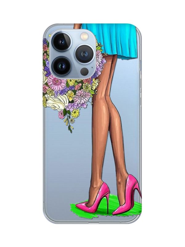 Прозорий чохол на Apple iPhone 13 Pro :: Квітковий настрій (принт 226)