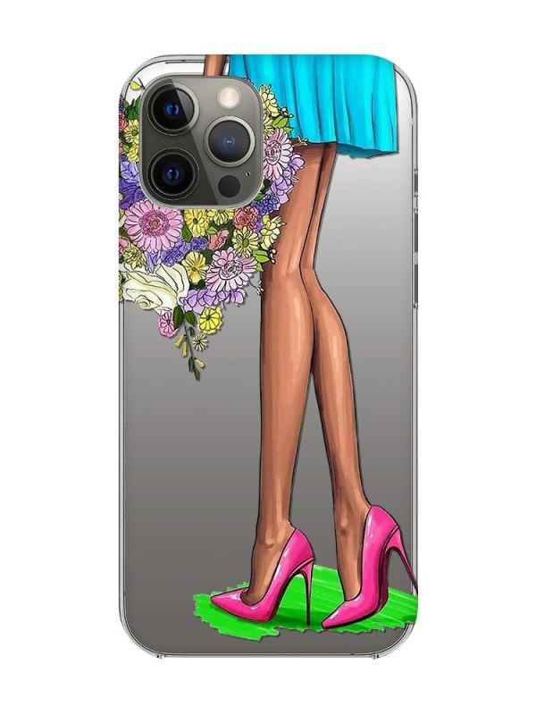 Прозорий чохол на iPhone 12 Pro Max :: Квітковий настрій (принт 226)