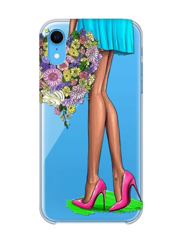 Прозорий чохол на iPhone XR :: Квітковий настрій (принт 226)