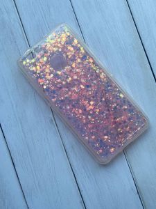 Силіконовий чохол з блискітками для Huawei Nova 2 Рожевий
