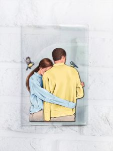 Обкладинка на паспорт книжечку :: Українська пара (патріотичний принт 14)