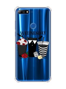 Чохол з потовщеними кутами на Huawei Y7 2018/Y7 Prime 2018 Коктейлі. Венздей (принт 216)