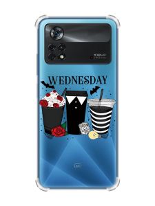 Чохол з потовщеними кутами на Xiaomi Poco X4 Pro 5G Коктейлі. Венздей (принт 216)