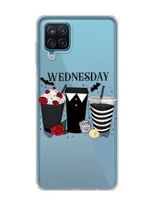 Прозорий чохол на Samsung A12 4G Коктейлі. Венздей (принт 216)
