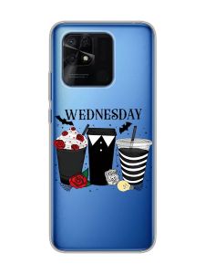 Прозорий чохол на Xiaomi Redmi 10C Коктейлі. Венздей (принт 216)