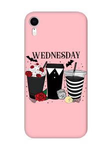 Матовий рожевий чохол на Apple iPhone XR Коктейлі. Венздей (принт 216)