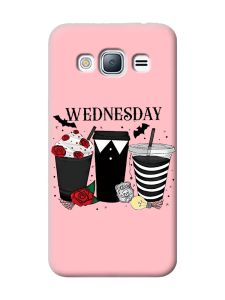 Матовий рожевий чохол на Samsung Galaxy J3 / J310 Коктейлі. Венздей (принт 216)