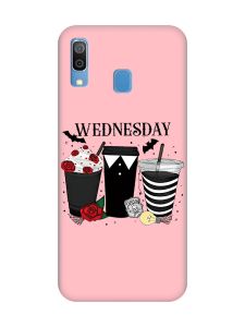 Матовий рожевий чохол на Samsung Galaxy A30 (2019) / A20 (2019) Коктейлі. Венздей (принт 216)