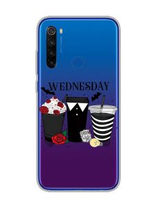 Прозорий чохол на Xiaomi Redmi Note 8T Коктейлі. Венздей (принт 216)