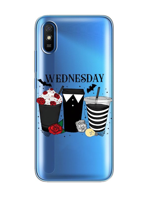 Прозорий чохол на Xiaomi Redmi 9A  Коктейлі. Венздей (принт 216)