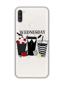 Прозорий чохол на Samsung Galaxy A11 Коктейлі. Венздей (принт 216)