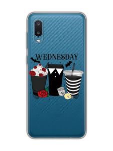 Прозорий чохол на Samsung Galaxy A02/A022 (2021) Коктейлі. Венздей (принт 216)