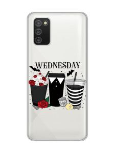 Прозорий чохол для Samsung Galaxy A02s Коктейлі. Венздей (принт 216)