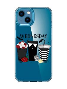 Прозорий чохол для iPhone 13 mini Коктейлі. Венздей (принт 216)