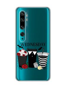 Прозорий чохол на Xiaomi Mi Note 10/Note 10 Pro Коктейлі. Венздей (принт 216)