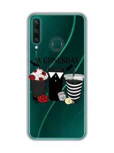 Прозорий чохол на Huawei Y6p Коктейлі. Венздей (принт 216)