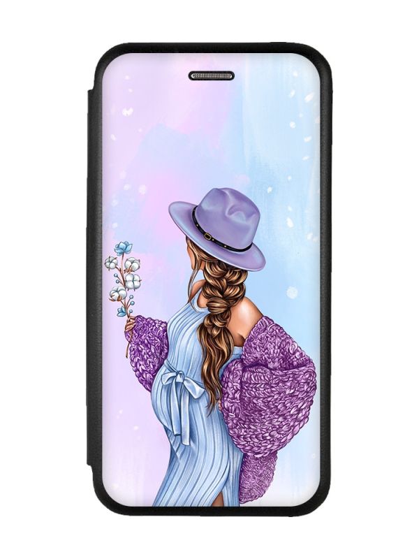Чохол-книжка з малюнком для Samsung Galaxy A33 5G Чорний; В очікуванні хлопчика (принт 222)