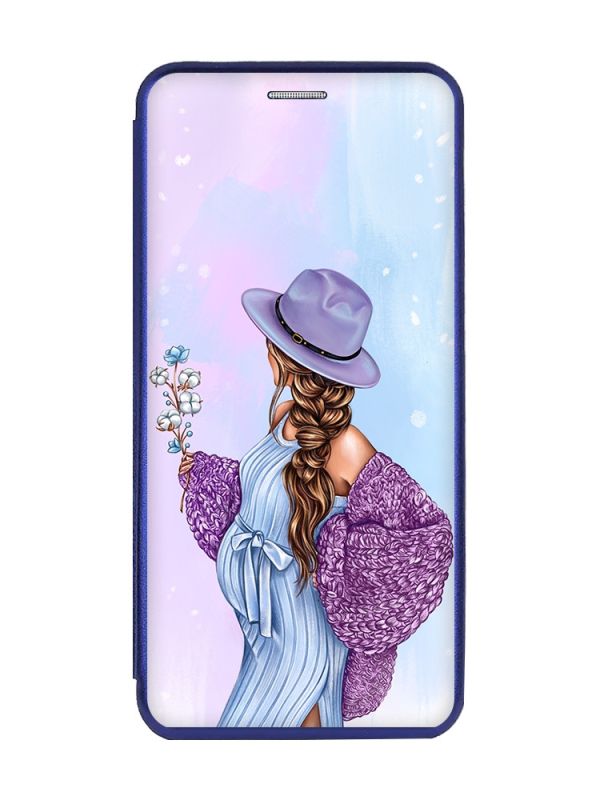 Чохол-книжка з малюнком для Samsung Galaxy А10 (2019) А105 Синій; В очікуванні хлопчика (принт 222)
