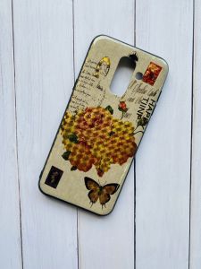 Силіконовий чохол із малюнком для Samsung Galaxy А6 Plus Букет із золотих троянд.