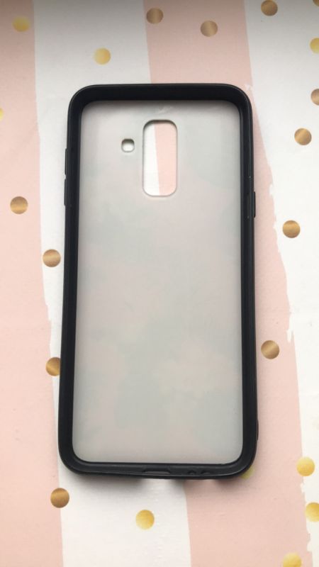 Пластиковий глянсовий чохол для Samsung Galaxy А6 Plus Фламінго на рожевому