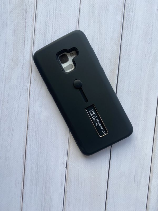 Силіконовий чохол із смужкою для Samsung Galaxy А5(2018) / A8(2018) Чорний