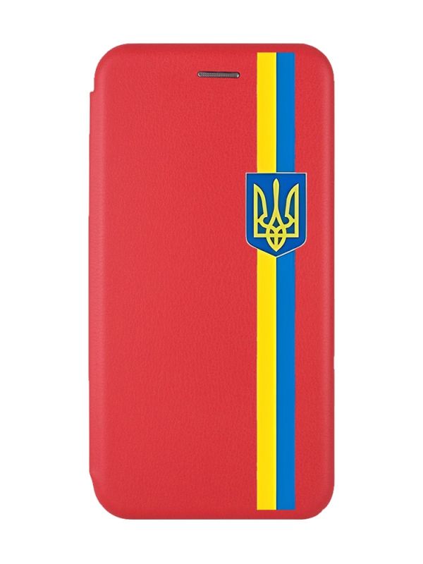 Чохол-книжка з малюнком для Samsung Galaxy A31 Червоний; Стрічка Україна (принт 253)