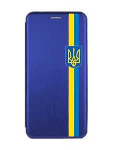 Чохол-книжка з малюнком для Samsung Galaxy А10 (2019) А105 Синій; Стрічка Україна (принт 253)