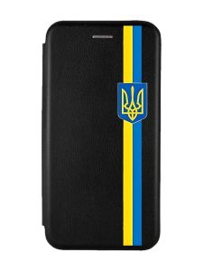 Чохол-книжка з малюнком для Xiaomi Redmi Note 4 / Note 4X Чорний :: Стрічка Україна (принт 253)