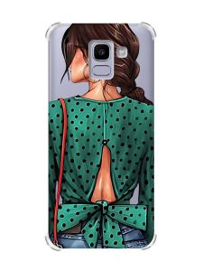 Чохол із потовщеними кутами на Samsung Galaxy J6 (2018) J600F Дівчина в зеленому (принт 224)