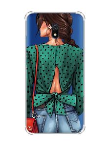 Чохол з потовщеними кутами на Xiaomi Redmi 8A Дівчина в зеленому (принт 224)