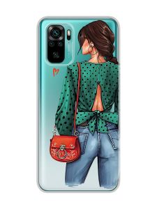 Прозорий чохол на Xiaomi Redmi Note 10 / Note 10s  Дівчина в зеленому (принт 224)