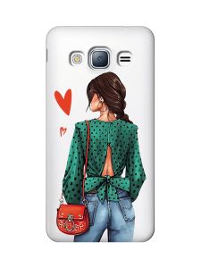 Прозорий чохол на Samsung Galaxy J3 2016 (J310) Дівчина в зеленому (принт 224)